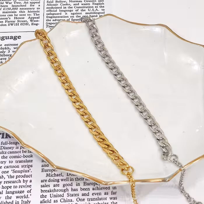 دستبند کارتیر تخت استیل رنگ ثابت رنگ نقره ای