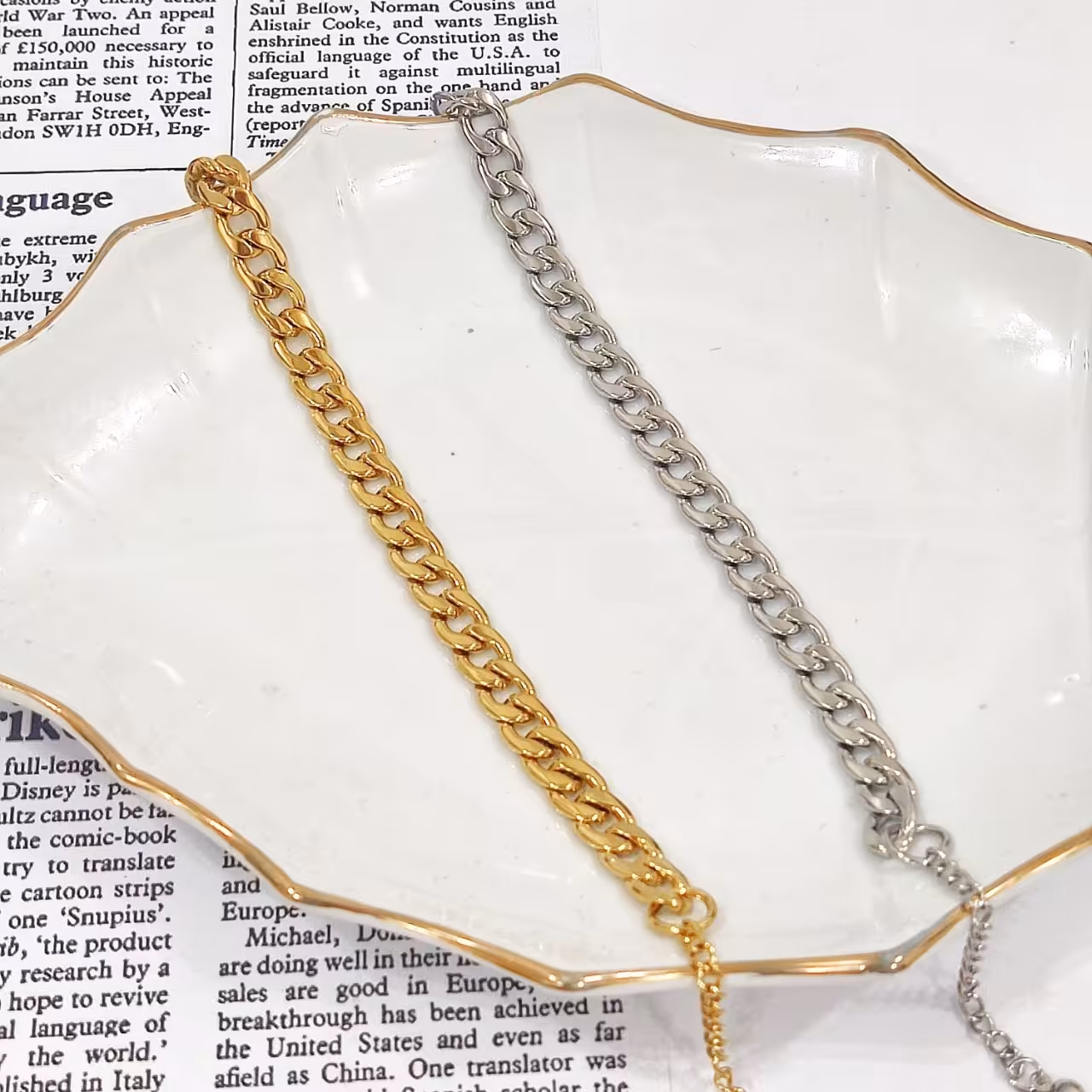 دستبند کارتیر تخت استیل رنگ ثابت رنگ نقره ای