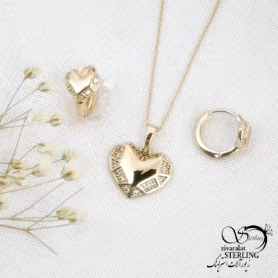 نیمست ژوپینگ آویز قلب آینه ای کد 14024