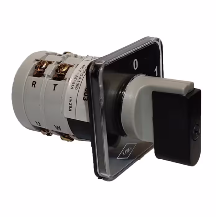 کلید سلکتوری گردان کاوه مدل یکطرفه سه فاز کد A1603