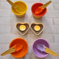 پیاله بستنی خوری دوتایی 