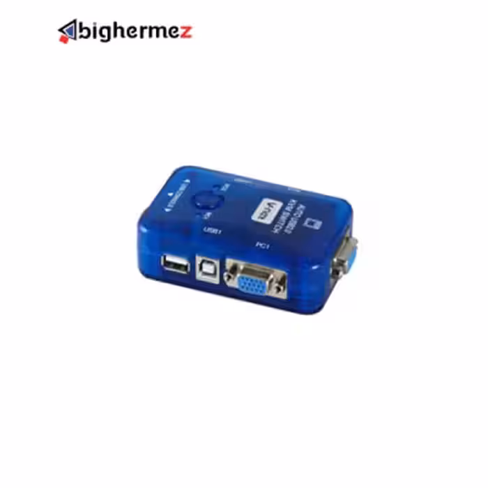 سوییچ 2 پورت KVM پی نت مدل اتوماتیک همراه با کابل USB