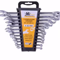 مجموعه 12تایی اچار یکسر رینگی یکسر تخت 