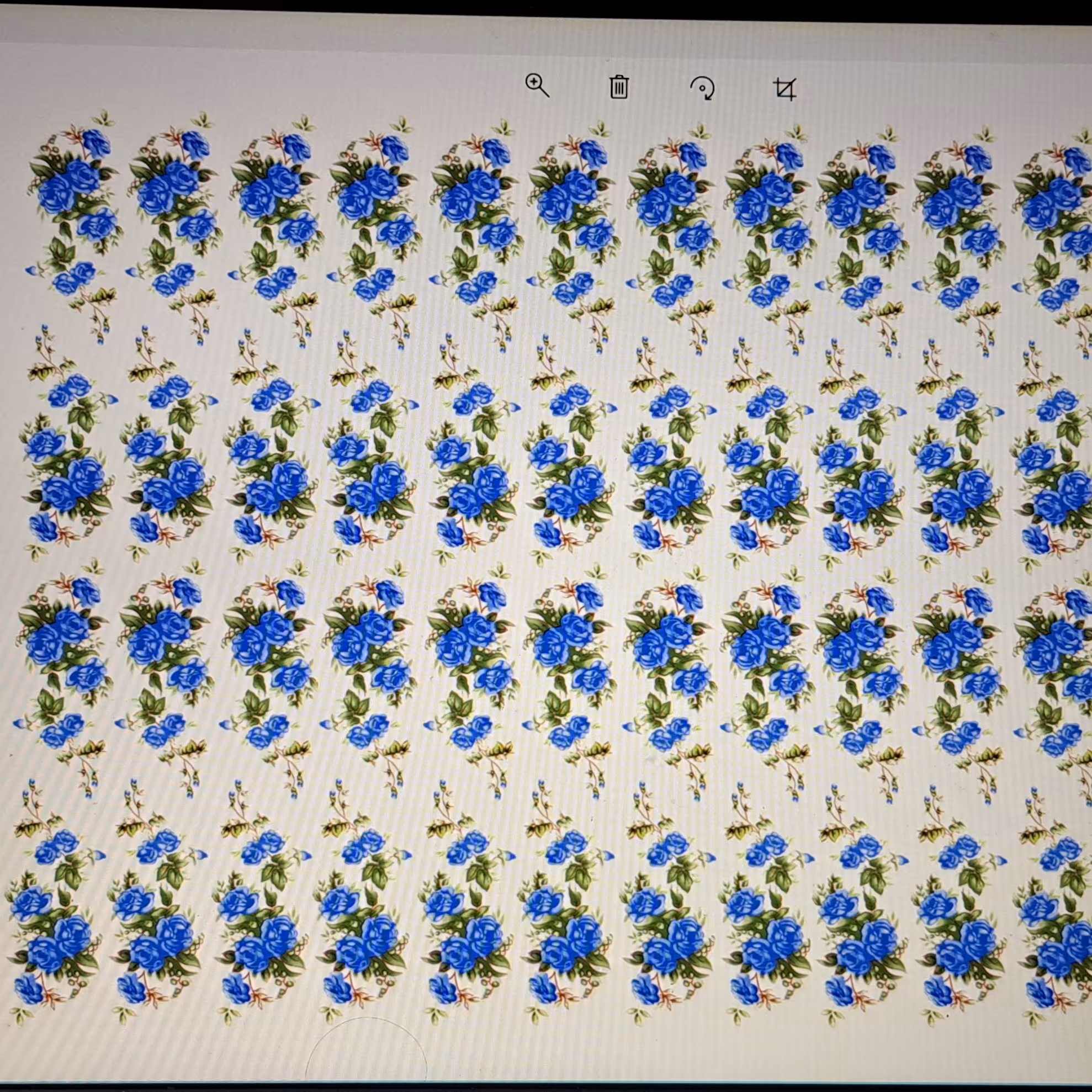 برچسب ترانسفر  گلسرخی رنگ آبی