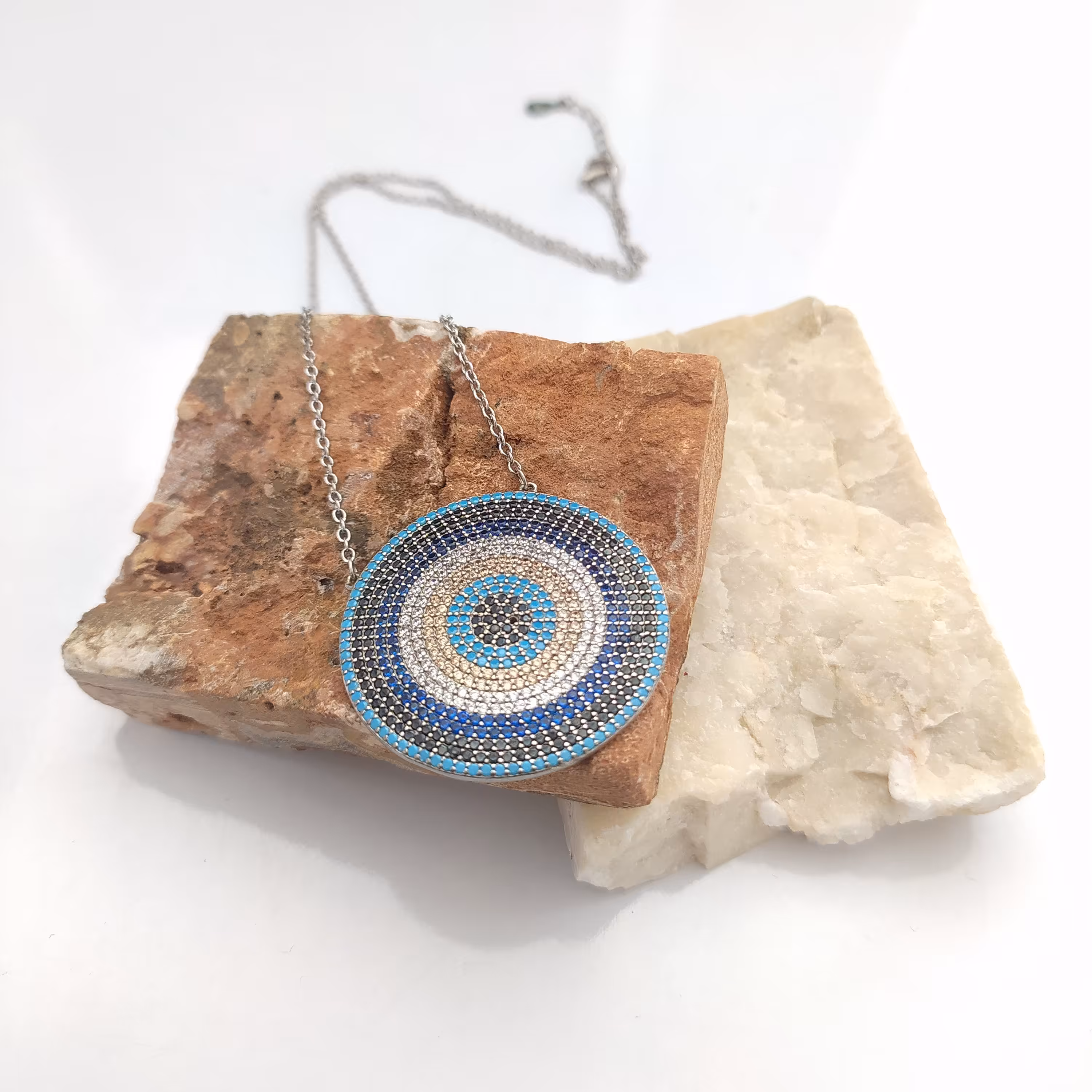 گردنبد نقره دخترانه چشم نذر خاص و زیبا کد MA03