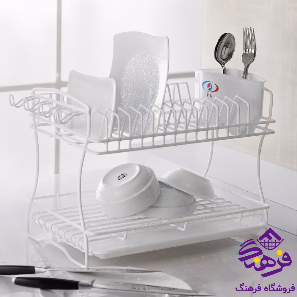 جاظرفی پیشتاز  کاوه  مدل غزال روکش کوچک 2طبقه سفيد
