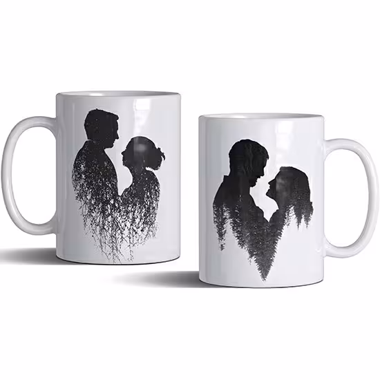 ماگ سرامیکی طرح زن و مرد مجموعه 2 عددی کد685