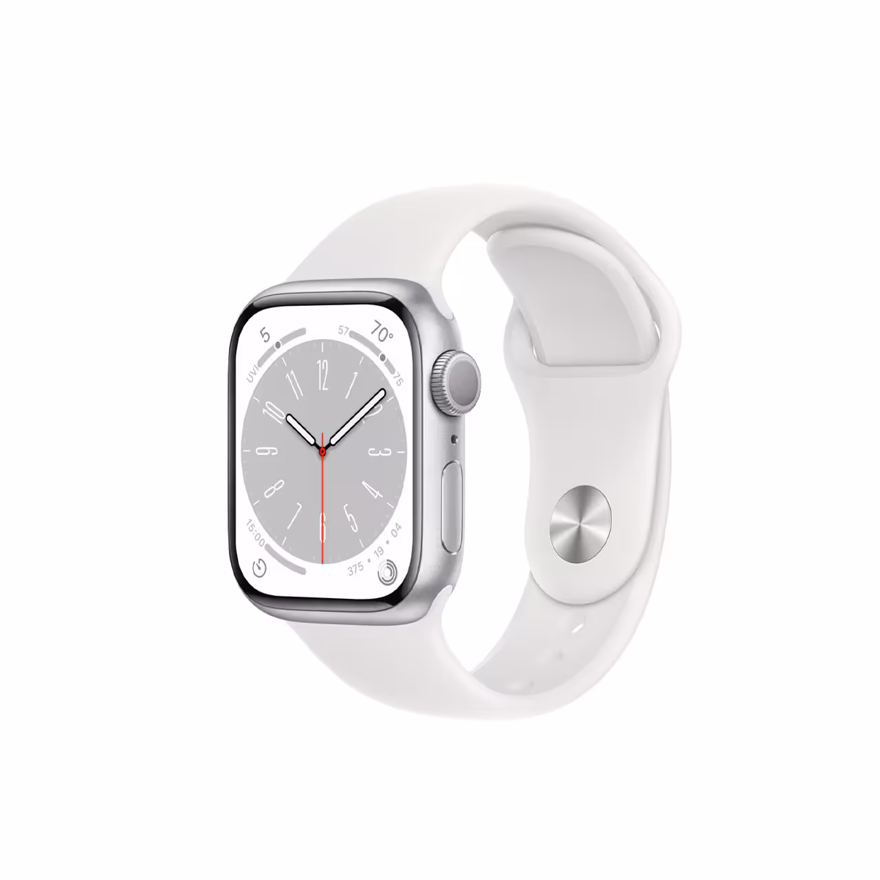 ساعت هوشمند اپل واچ سری 8 مدل Silver Aluminum Case White Sport Band-45MM