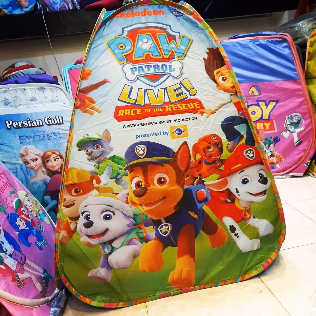 چادربازی فنری کودک انیمیشن سگهای نگهبان