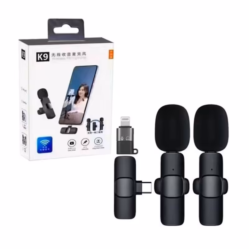 میکروفن یقه ای بی سیم مدل K9 Type-C iphone Wireless Microphone