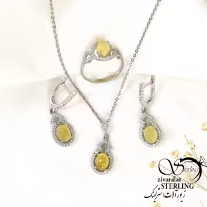 سرویس نقره925 با سنگ شرف الشمس کد 9999