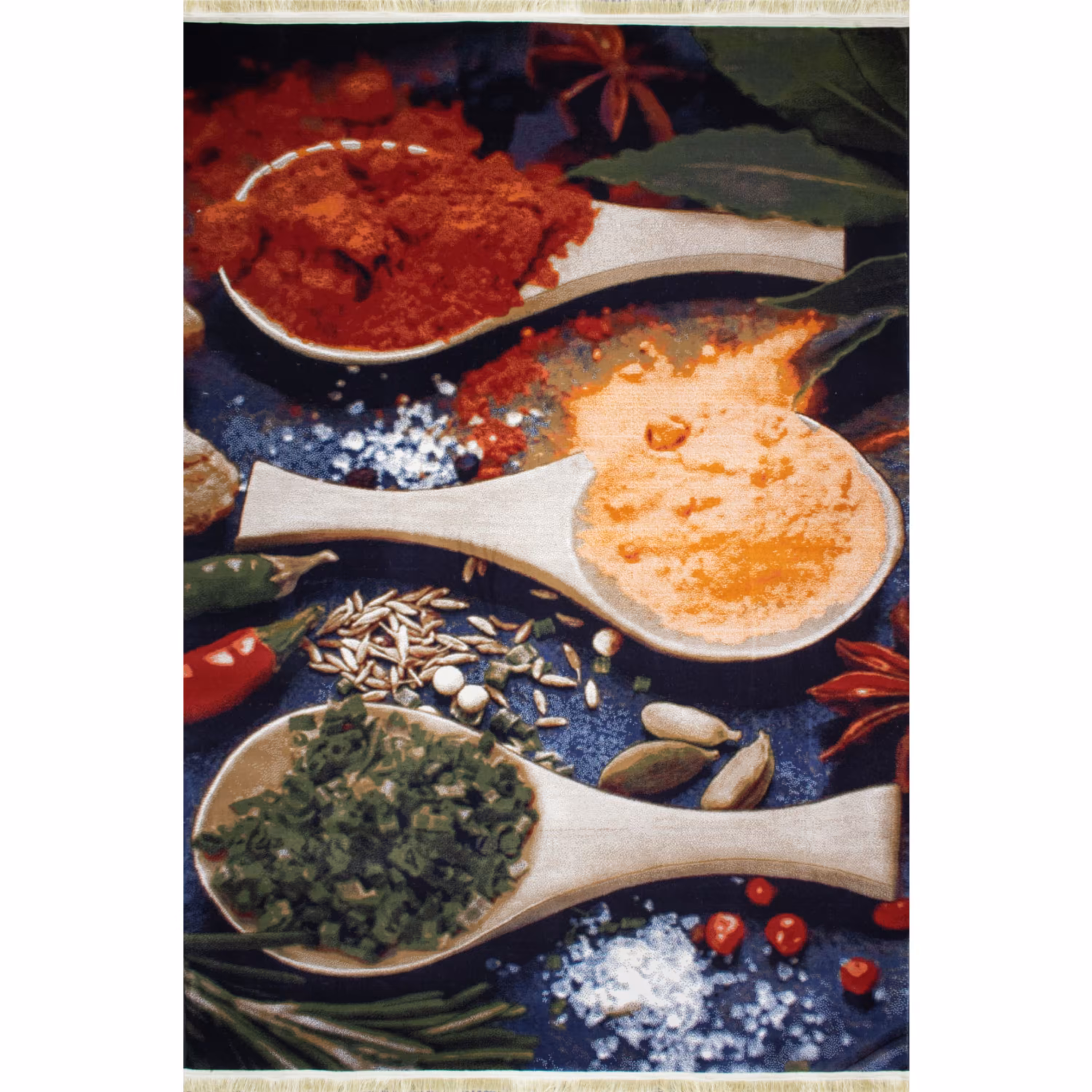 فرش فانتزی آشپزخانه افرند مدل قاشق ادویه کد 158 (چهار متری)