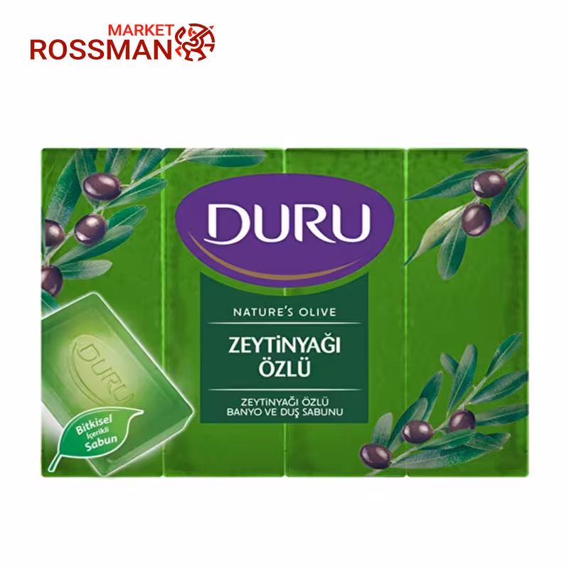 صابون دوش دورو Duru مدل Natural Olive روغن زیتون 4 عددی