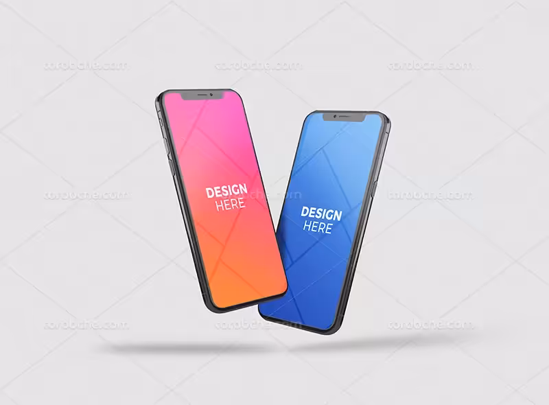 موکاپ موبایل لایه باز با کیفیت | گرافیک با طعم تربچه