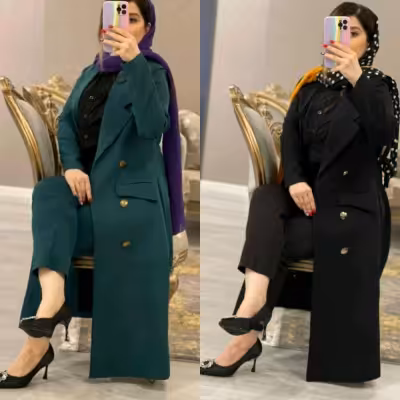 مانتو کتی بلند کت بلند زنانه مازراتی مدل ارکیده
