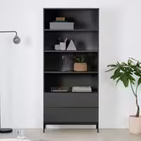 کتابخانه بزرگ ساده کشودار-c48