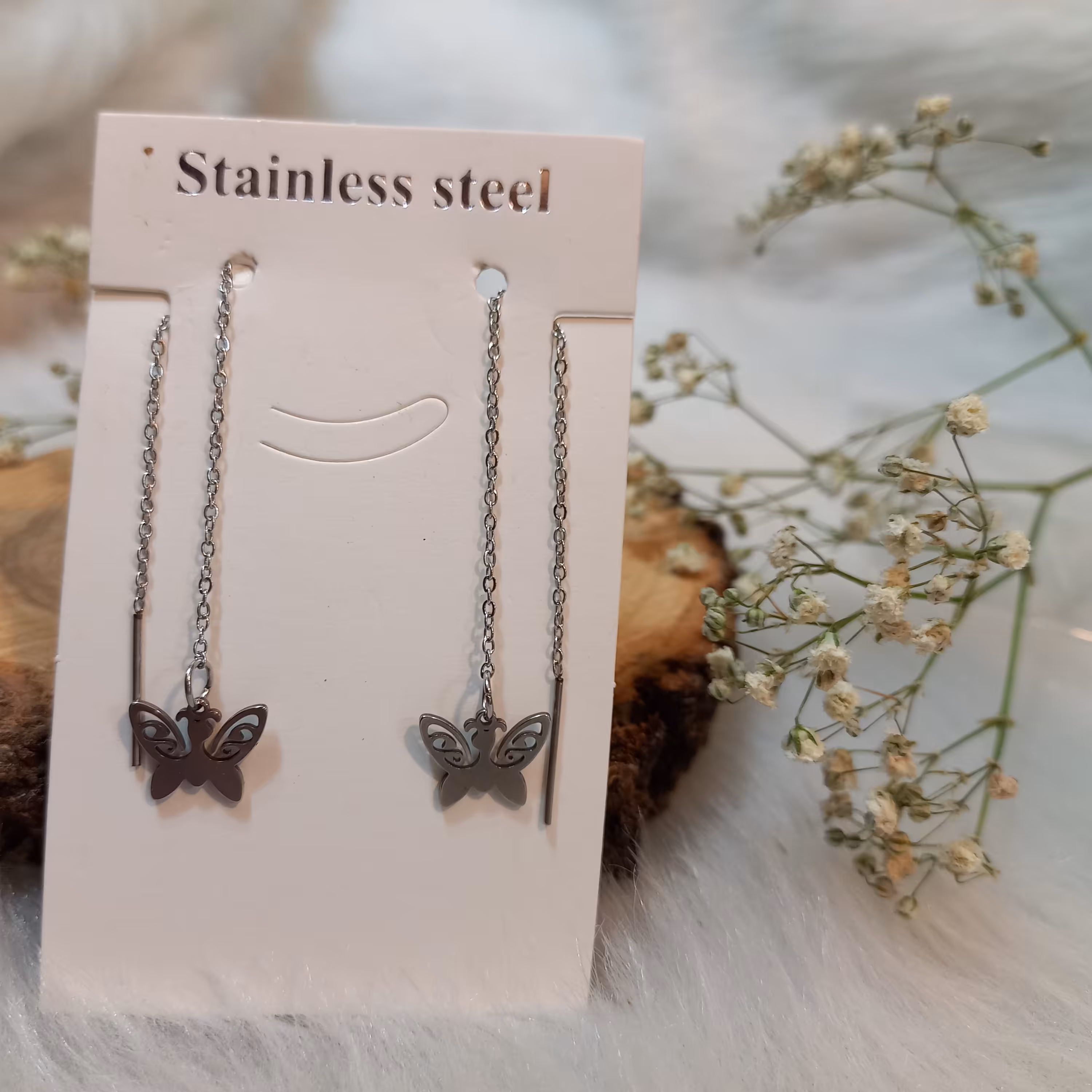 گوشواره بخیه رنگ ثابت استیل، گوشواره بخیه ضد حساسیت 