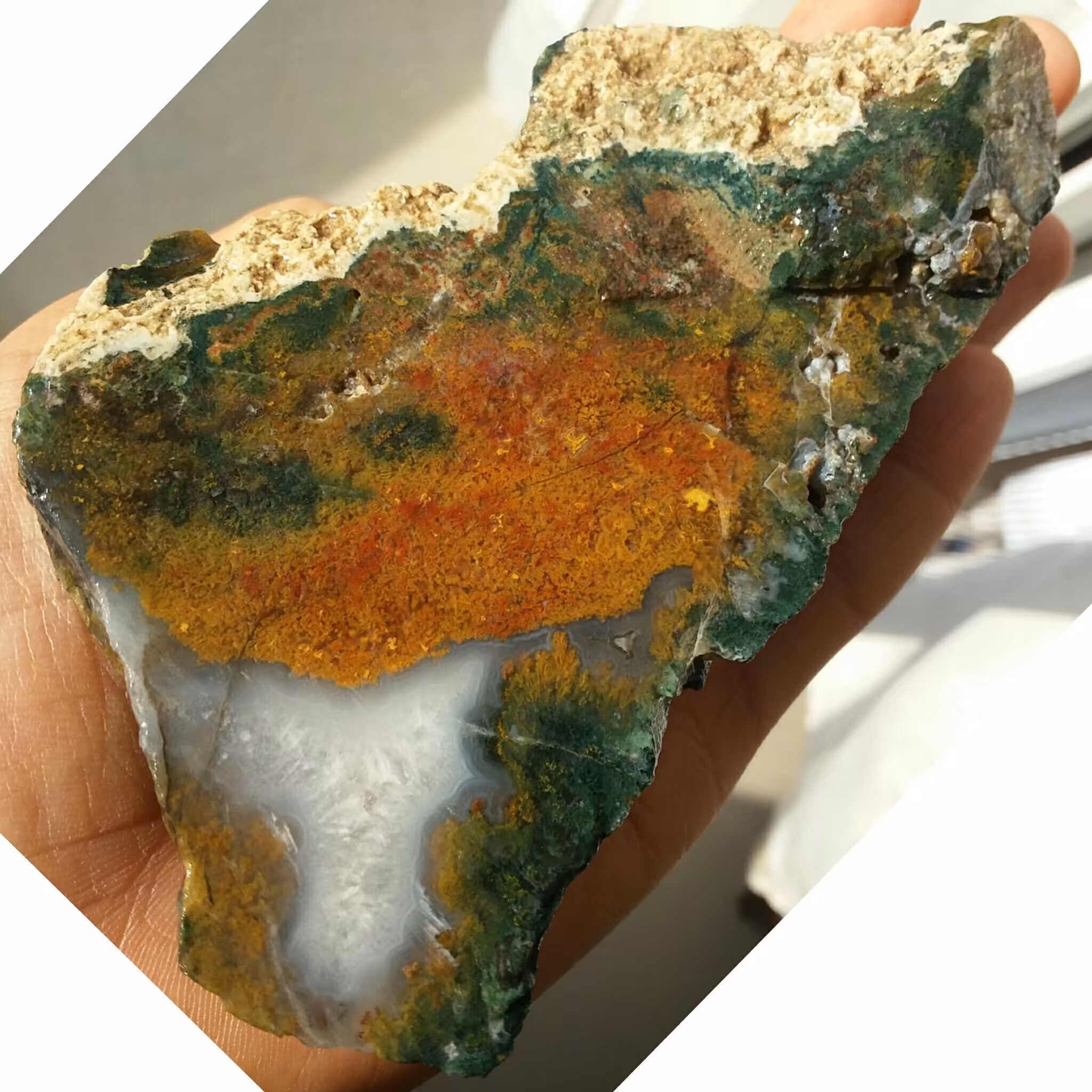 اسلایس سنگ راف منظره 7رنگ دیددددنی کاملا طبیعی شاهکار خلقت زیباااا خا اص