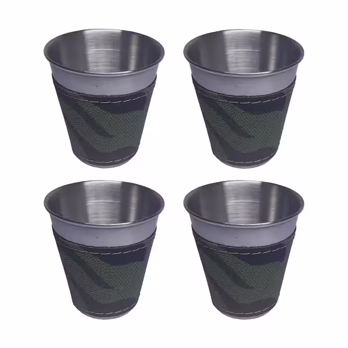 استکان مدل کیف دار طرح چریکی مجموعه 4 عددی
