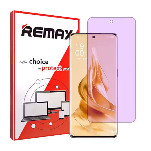 گلس اوپو Reno9 Pro Plus مدل هیدروژلی آنتی پرپل برند ریمکس کد S