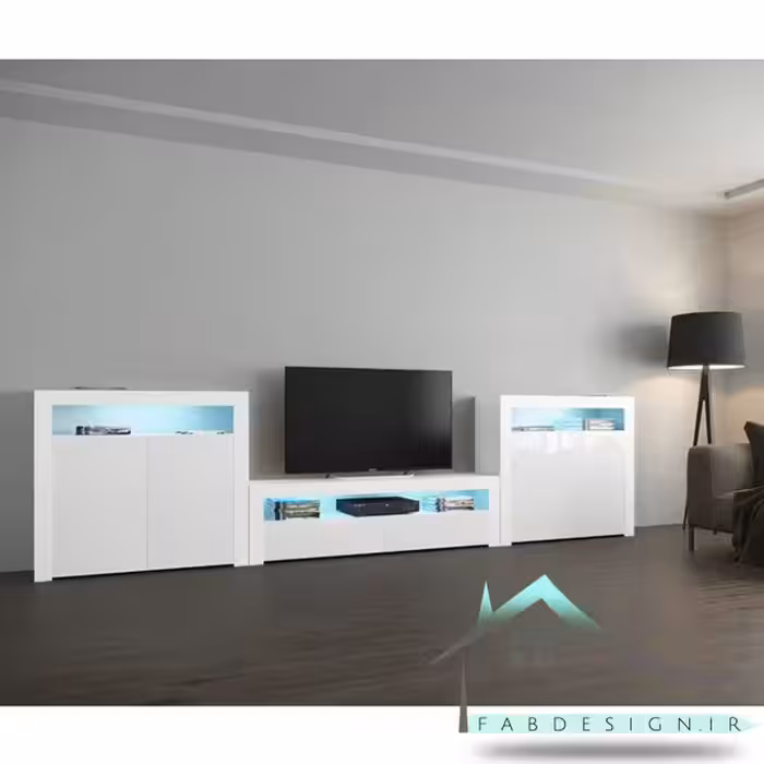 میز تلویزیون هایگلاس دارای باکس مدل WAYFAIR-50