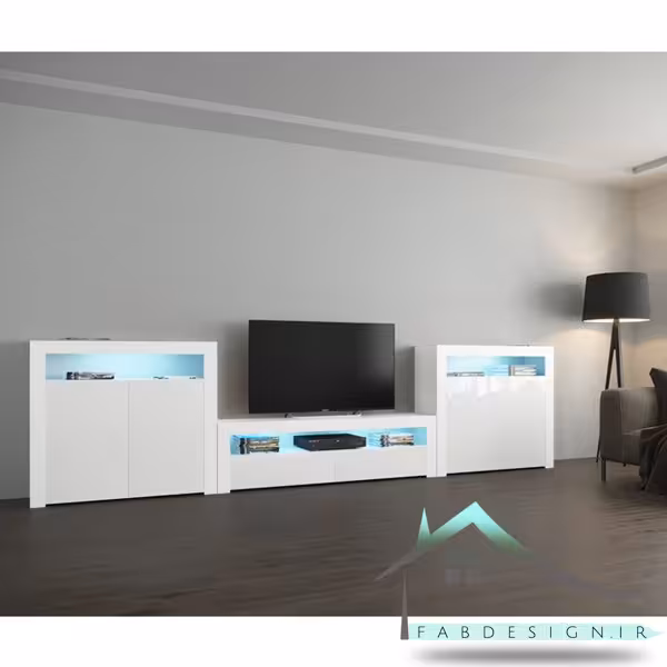 میز تلویزیون هایگلاس دارای باکس مدل WAYFAIR-50