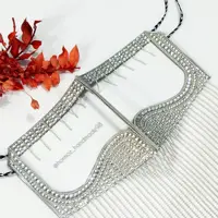 برقع نگینی نقره ای مجلسی