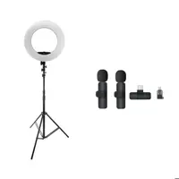 کیت تولید محتوا رینگ لایت هیرو Hero YQ-420A ، پایه 805 و میکروفون K9