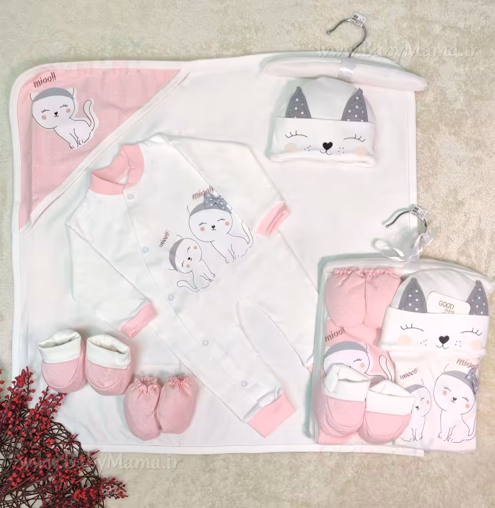 ست ۵ تیکه بیمارستانی Good mark مدل گربه