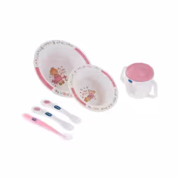 ست غذاخوری کودک صورتی