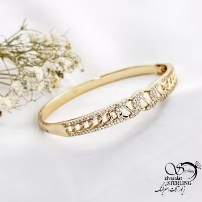 دستبند النگویی کارتیر ژوپینگ طرح طلا کد 17593