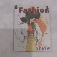 آینه جیبی چوبی طرح دختر