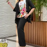 شومیز بیگ سایز کرپ ابروبادی ترک 1