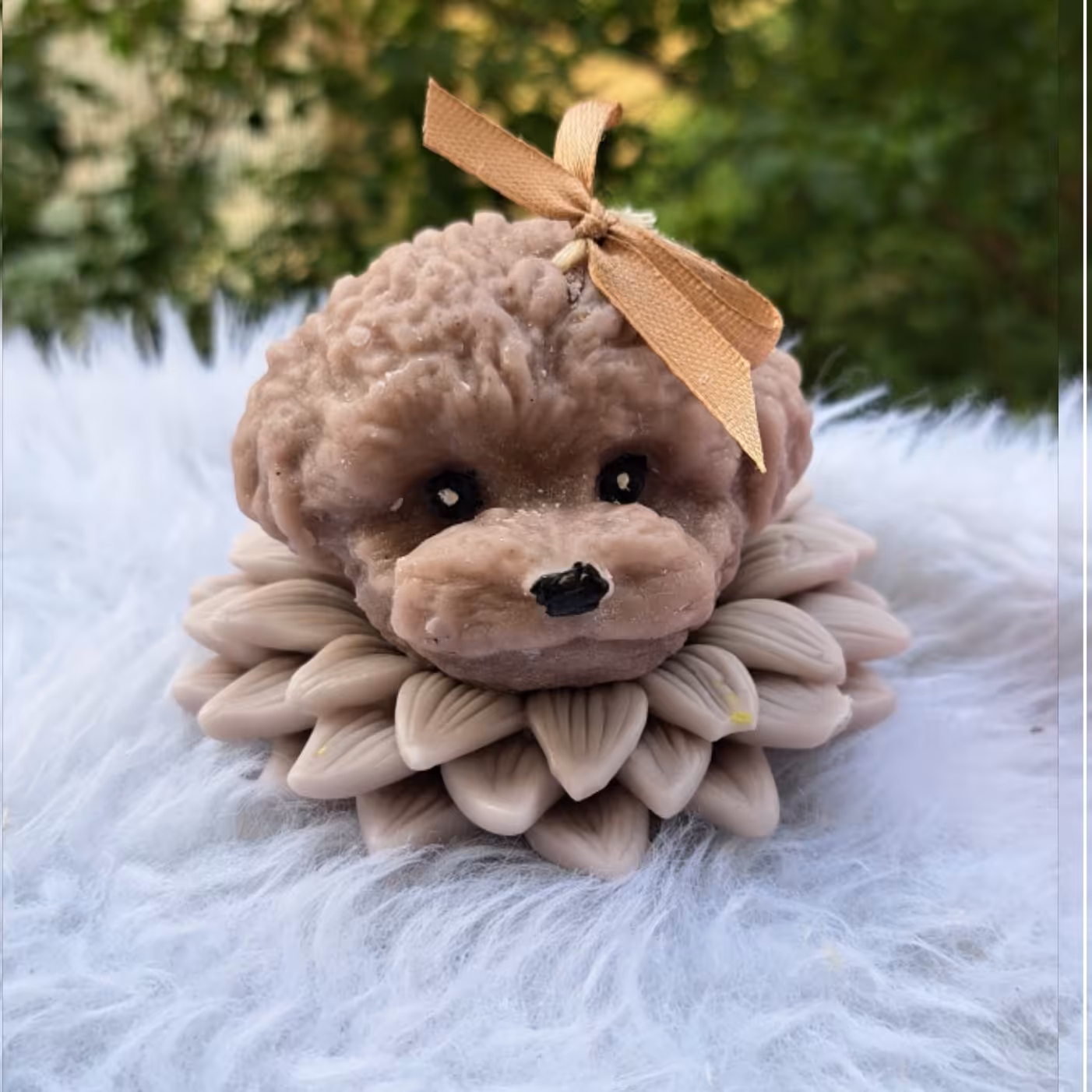 شمع زیبای پودل قابل اجرا در هر رنگی پارافین مصرفی یک درصد سفید مناسب گیفت و هدیه دادن