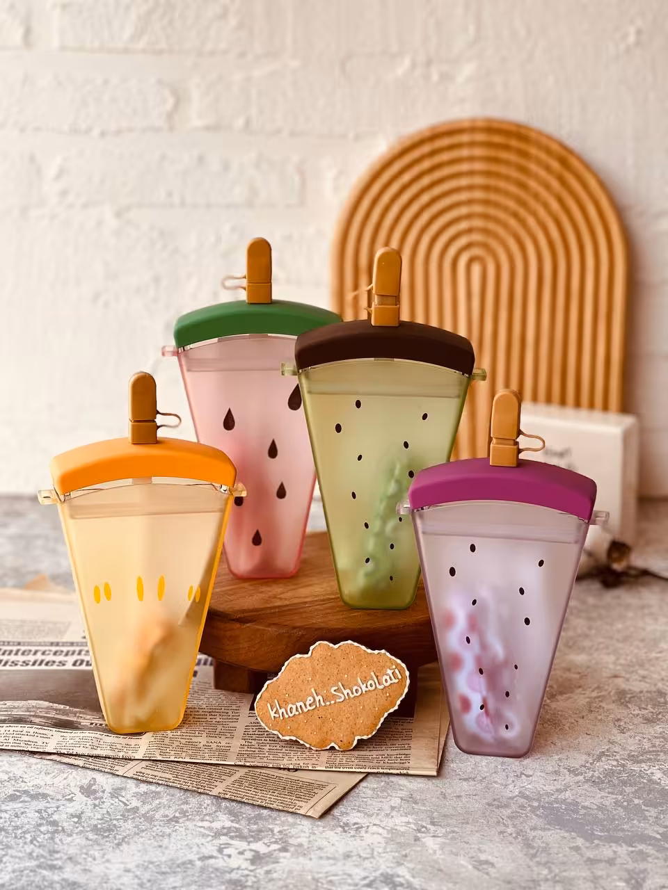 قمقمه فانتزی طرح بستنی 320میل کد0021