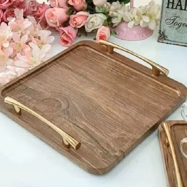 سینی مربع چوبی