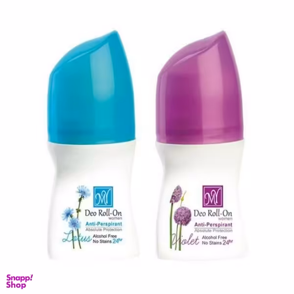 رول ضد تعریق زنانه مای (My) مدل Violet and Lotus حجم 50 میلی‌لیتر مجموعه 2 عددی