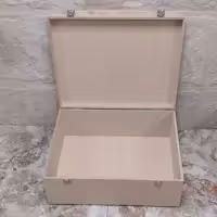 جعبه بزرگ چوبی خام سایز بزرگ 40 در 50 سانتی مناسب نظم دهی وسایل رنگاچوب