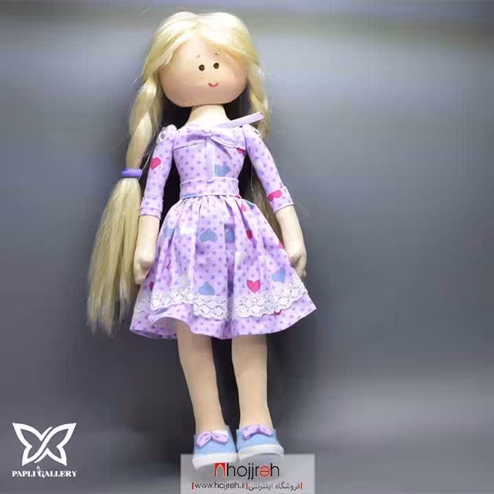 اطلاعات ، قیمت و خرید عروسک روسی دختر مو بور لباس قلب قلبی دست ساز | ارسال رایگان کد P44