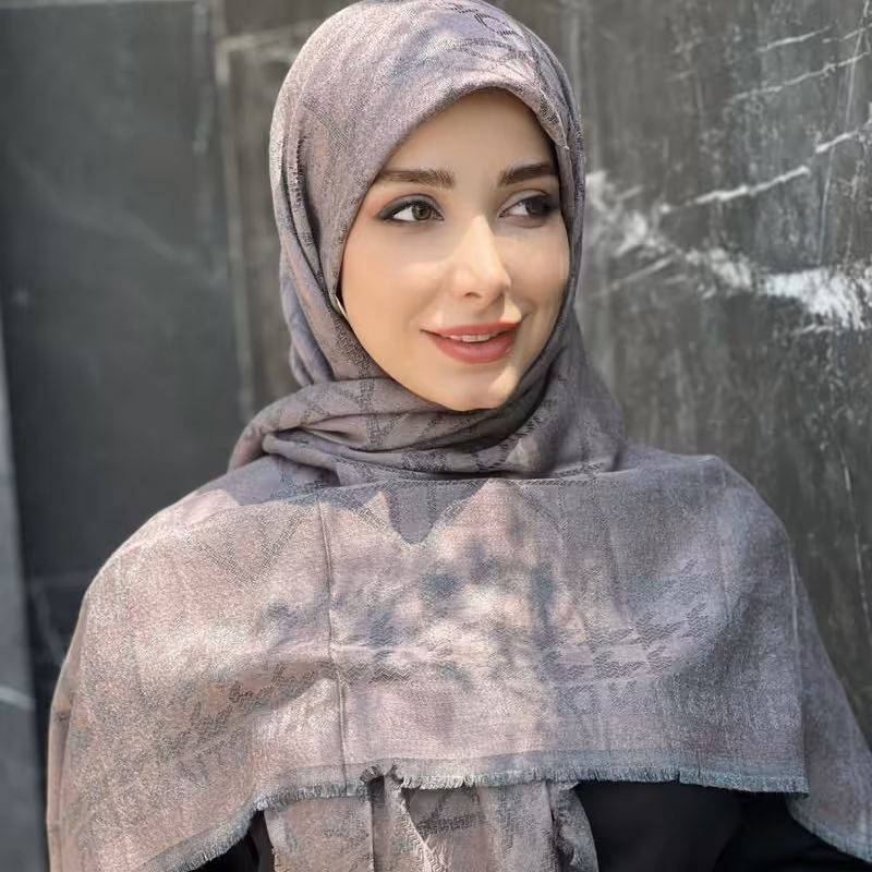 روسری پاییزه کشمیر مجلسی جنس دیور