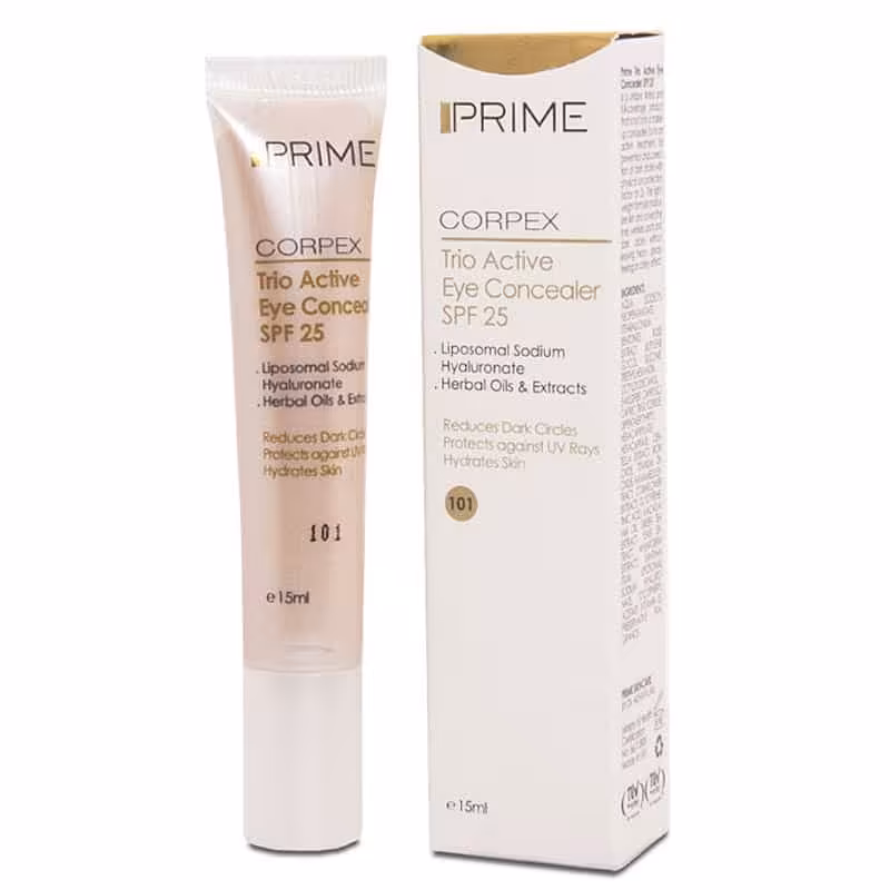 قیمت خرید اینترنتی کانسیلر پریم مدل Corpex با SPF25 حجم 15 میل شماره 101 | فارموکسین