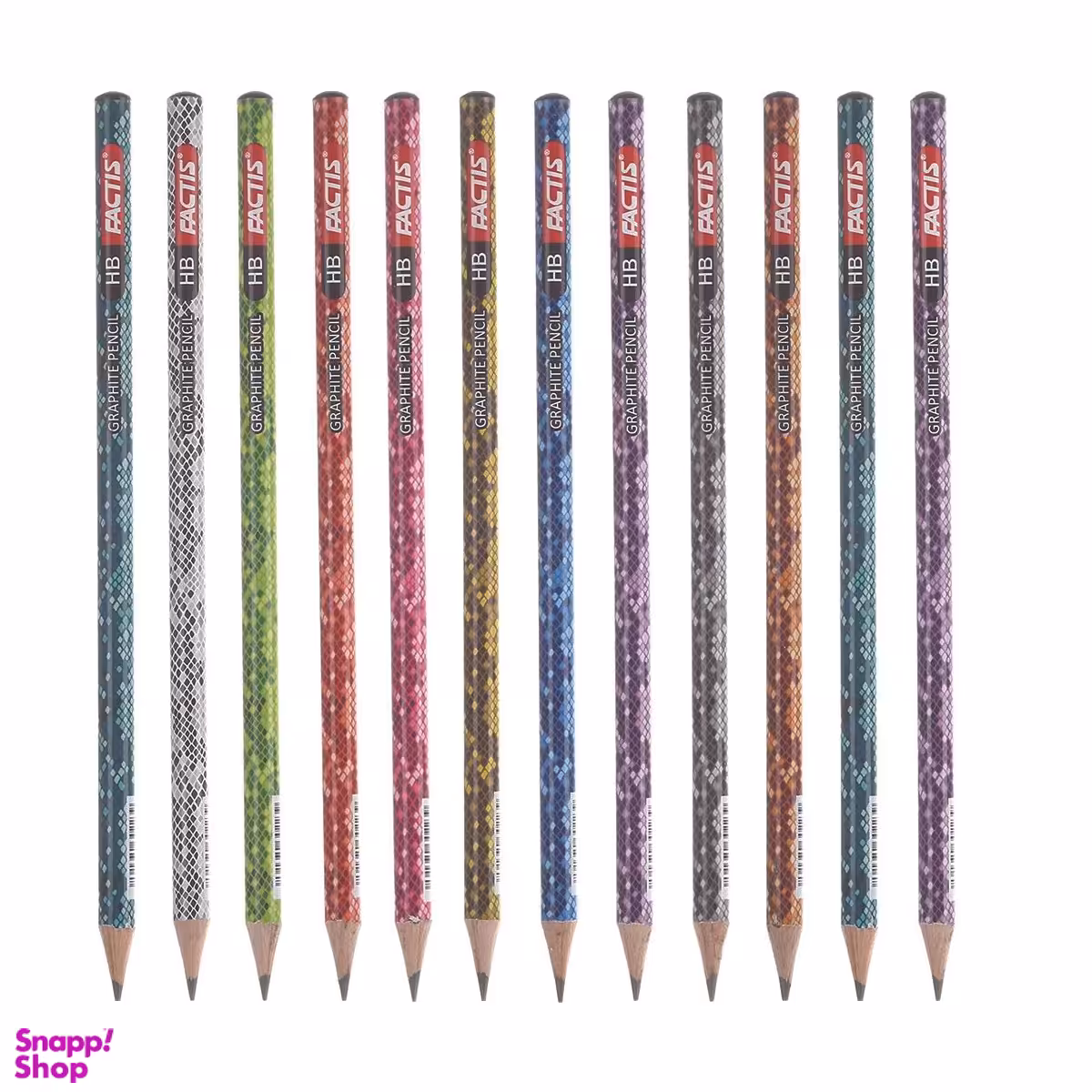 مداد فکتیس طرح پوست ماری بسته 12 عددی