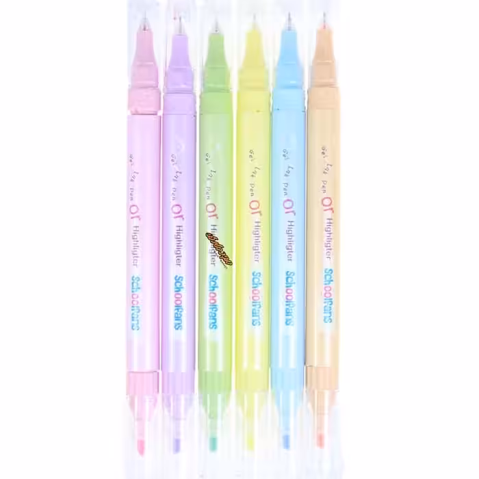 ماژیک 2 سر علامت گذار   روان نویس 6 رنگ اسکول فنس 92310