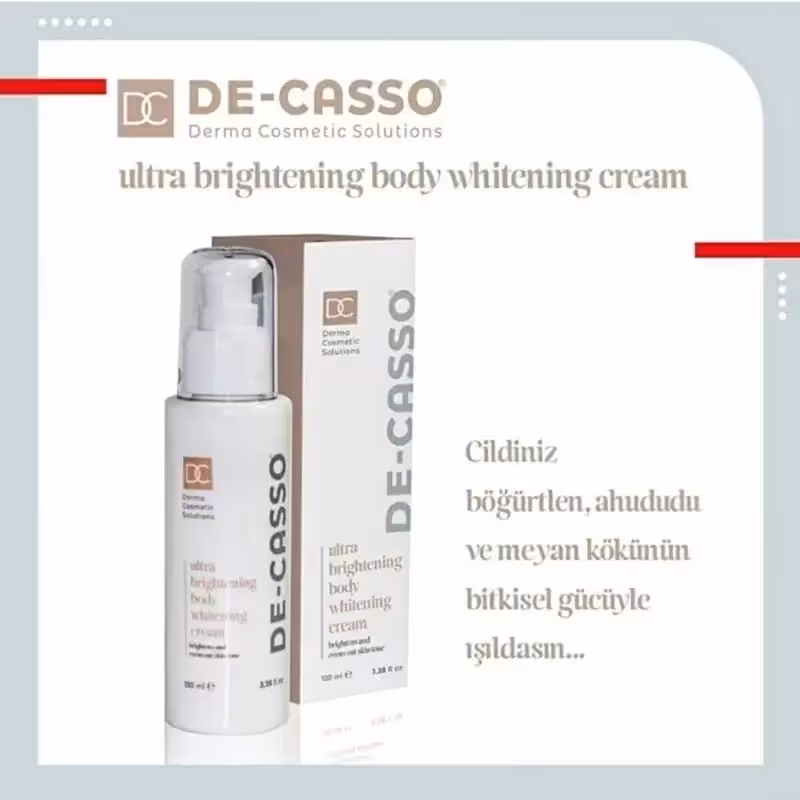 کرم سفید کننده بدن دکاسو 100 میلی لیترDe-casso body whitening cream 100 ml
