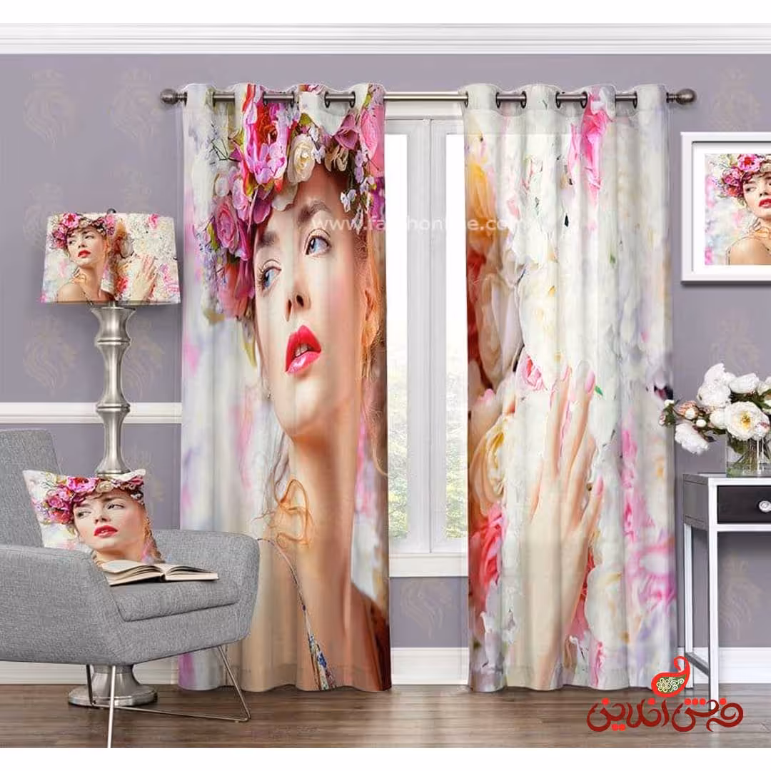 پرده مدرن طرح چهره کد 3351