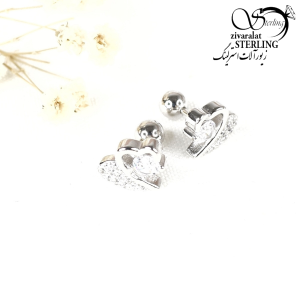 پیرسینگ گوش طرح قلب عیار925 کد 9805