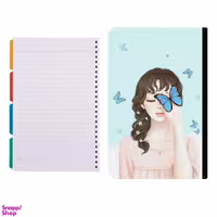 کلاسور طرح دختر و پروانه کد 922 به همراه کاغذ کلاسور