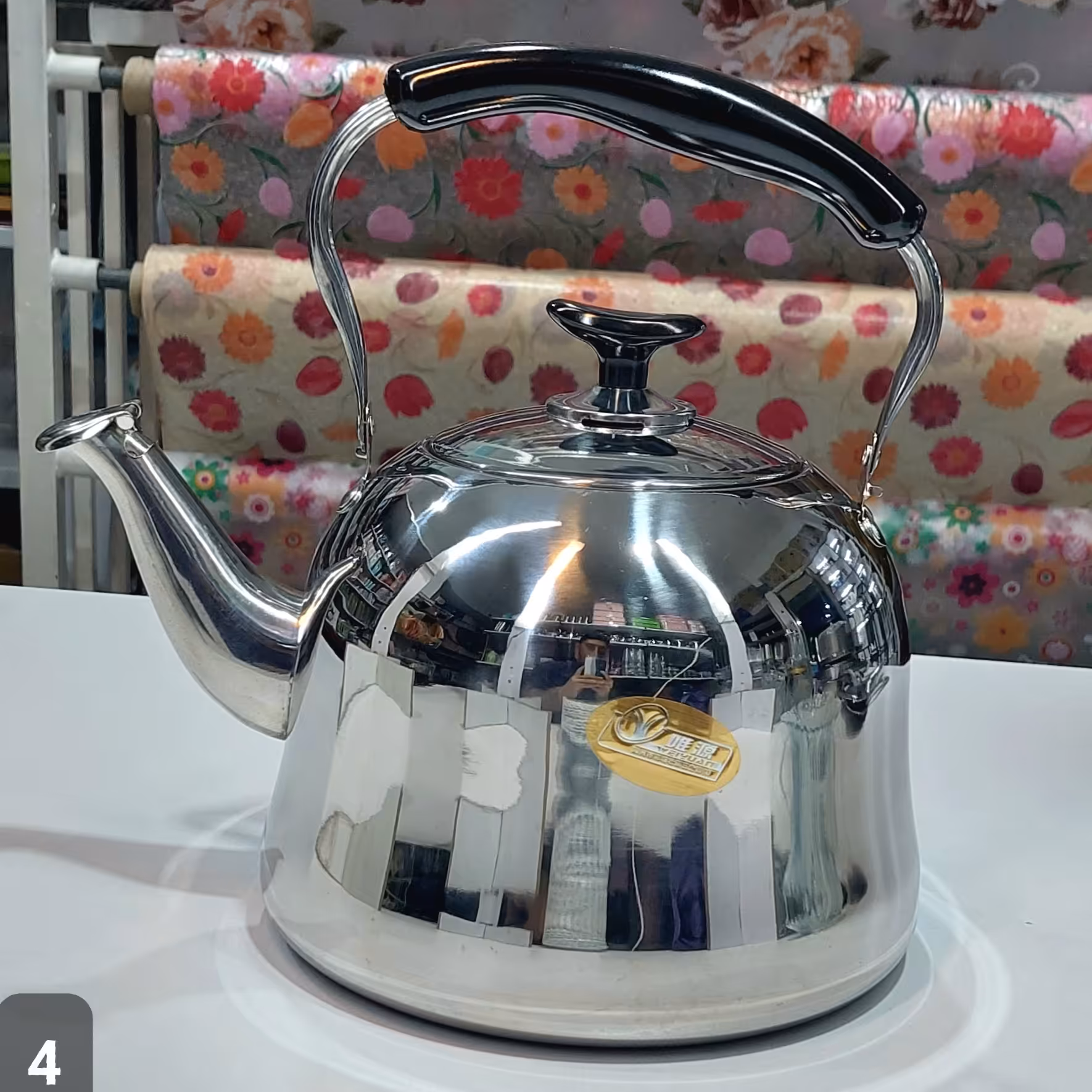 کتری استیل خارجی چهار لیتری درجه 1   استیل نگیر و ضخیم