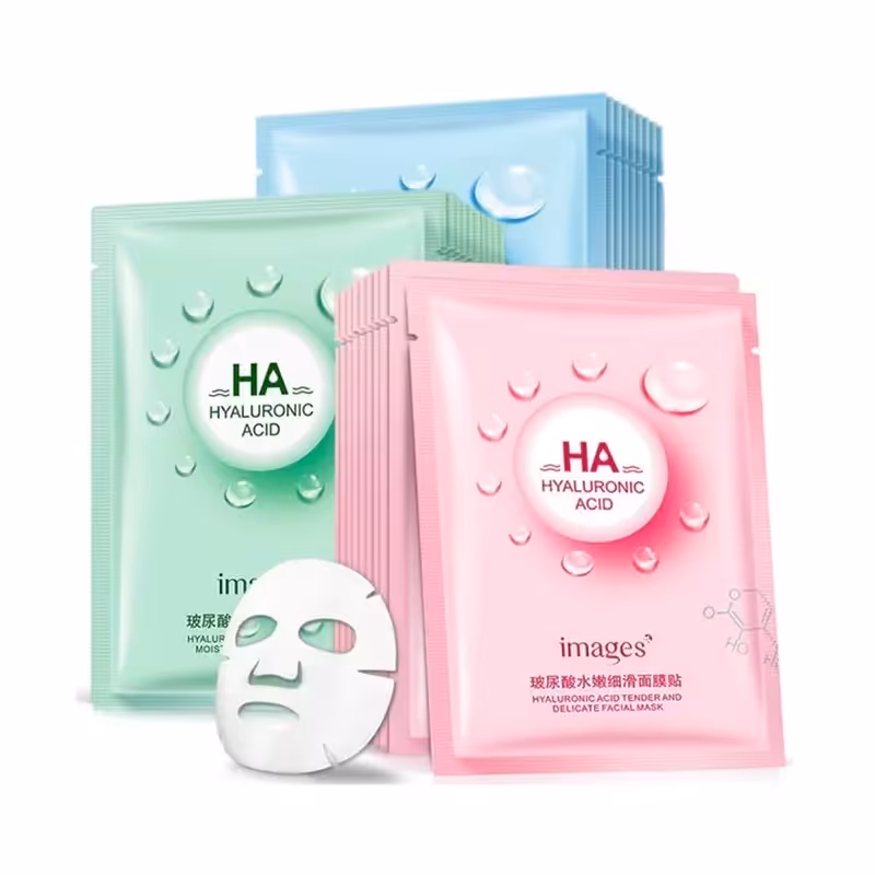 ماسک ورقه ای صورت هیالورونیک اسید برند ایمیجز رنگ صورتی 