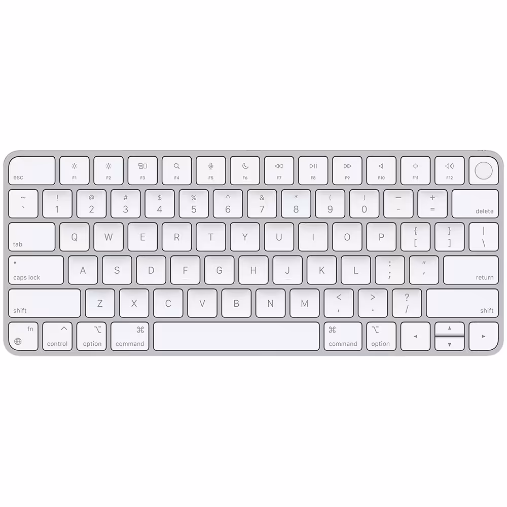 مجیک کیبورد با تاچ آیدی مخصوص مک دیوایس های سیلیکون (کیبورد استایل آمریکا) سفید - Hiapple.ir
